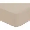 Image de Drap housse en coton beige 90x190cm