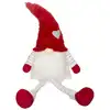 Image de Lutin assis aux longues jambes polyester rouge h 64 cm