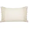Image de Coussin en coton et macramé ivoire 30x50 cm