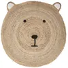 Image de Tapis jute tête d'ourson D100cm