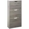 Image de Armoire à chaussures bois 3 tiroirs gris
