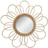 Image de Miroir en rotin fleur D38cm