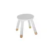Image de Tabouret en bois blanc 26x24x24cm