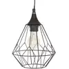 Image de Suspension en métal filaire flave noir diam.19xh 27 cm