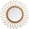 Image de Miroir en rotin soleil pointu D50cm