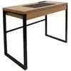 Image de Bureau 1 tiroir avec sous-main intégré et repose tablette noir