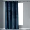 Image de Rideau tamisant en velours ras bleu marine 140x240 cm