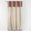 Image de Rideau uni top tissé franges terracotta coton 140x240cm