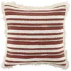 Image de Coussin déhoussable à franges terracotta 40x40cm