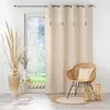 Image de Rideau 140x240 uni top pompons Rafina coton