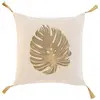 Image de Coussin en coton au style nature dorée naturel 40x40 cm