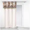 Image de Rideau 140x240 uni top pompons Kenya lodge taupe coton