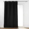 Image de Rideau à oeillets occultant noir polyester 135x260 cm