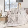 Image de Plaid imitation fourrure/sherpa blanc 180x220 cm