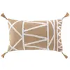 Image de Coussin uni avec jute coton/polyester naturel 30x50 cm