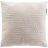 Image de Coussin déhoussable en velours dévoré naturel 45x45cm