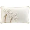 Image de Coussin déhoussable tufté motif palmier 30x50cm