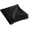 Image de Plaid flanelle relief uni noir 125x150 cm