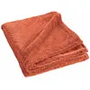 Image de Plaid flanelle relief unie terracota 125x150 cm