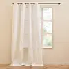 Image de Rideau vintage feuillage tissé coton naturel 0 x 140