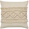 Image de Coussin déhoussable macramé à franges 40 x 40 cm