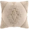 Image de Coussin déhoussable en poly-coton à motif texturé naturel 45 x 15