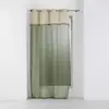 Image de Voilage tamisant bi-matière top jute polyester vert 240 x 140