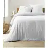 Image de Housse de couette double unie 100 % Coton Blanc 240 x 220 cm