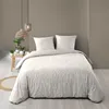Image de Parure de couette 100% coton 57 fils 260x240cm 2 taies beige