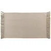 Image de Tapis rectangle '' - effet naturel'' coton/polyester marron clair 50x80