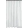 Image de Rideau de douche uni avec crochets polyester blanc 180 x 200