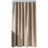 Image de Rideau de douche uni avec crochets polyester taupe 180 x 200