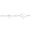 Image de Kit tringle extensible en métal 120 à 210 cm blanc et or
