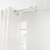 Image de Kit tringle extensible en métal 120 à 210 cm blanc et or