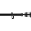 Image de Kit tringle extensible en métal 120 à 210 cm noir