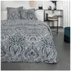 Image de Parure de lit 2 personnes imprimé floral coton 220x240 cm bleu
