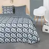 Image de Parure de lit 2 personnes imprimé floral coton 240x260 cm bleu