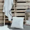 Image de Ensemble plaid et coussin assorti uni 125x150 cm gris