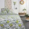 Image de Parure de lit imprimé jungle coton 260x240cm vert