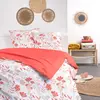 Image de Parure de lit imprimé floral coton 240x220cm orange