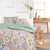 Image de Parure de lit imprimé floral coton 240x220cm vert