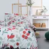 Image de Parure de lit imprimé floral coton 240x220cm blanc