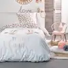 Image de Parure de lit imprimé animalier coton 140x200 cm rose