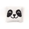 Image de Coussin déhoussable tufté imprimé animalier coton 40x40 cm blanc