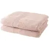 Image de Lot de 2 serviettes de toilette 100% coton rose 50x90