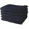 Image de Lot de 5 draps de bain coton uni 70x130 cm bleu marine