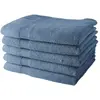 Image de Lot de 5 draps de bain coton uni 70x130 cm bleu gris