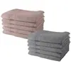 Image de Lot de 10 draps de bain 100% coton rose 50x90