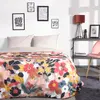 Image de Parure de lit imprimé floral coton 63x63 cm beige