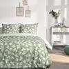 Image de Parure de lit imprimé floral coton 63x63 cm vert